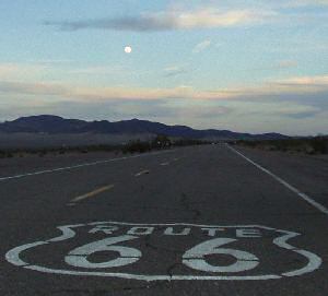 Route 66 looking East from Ludlow, CA